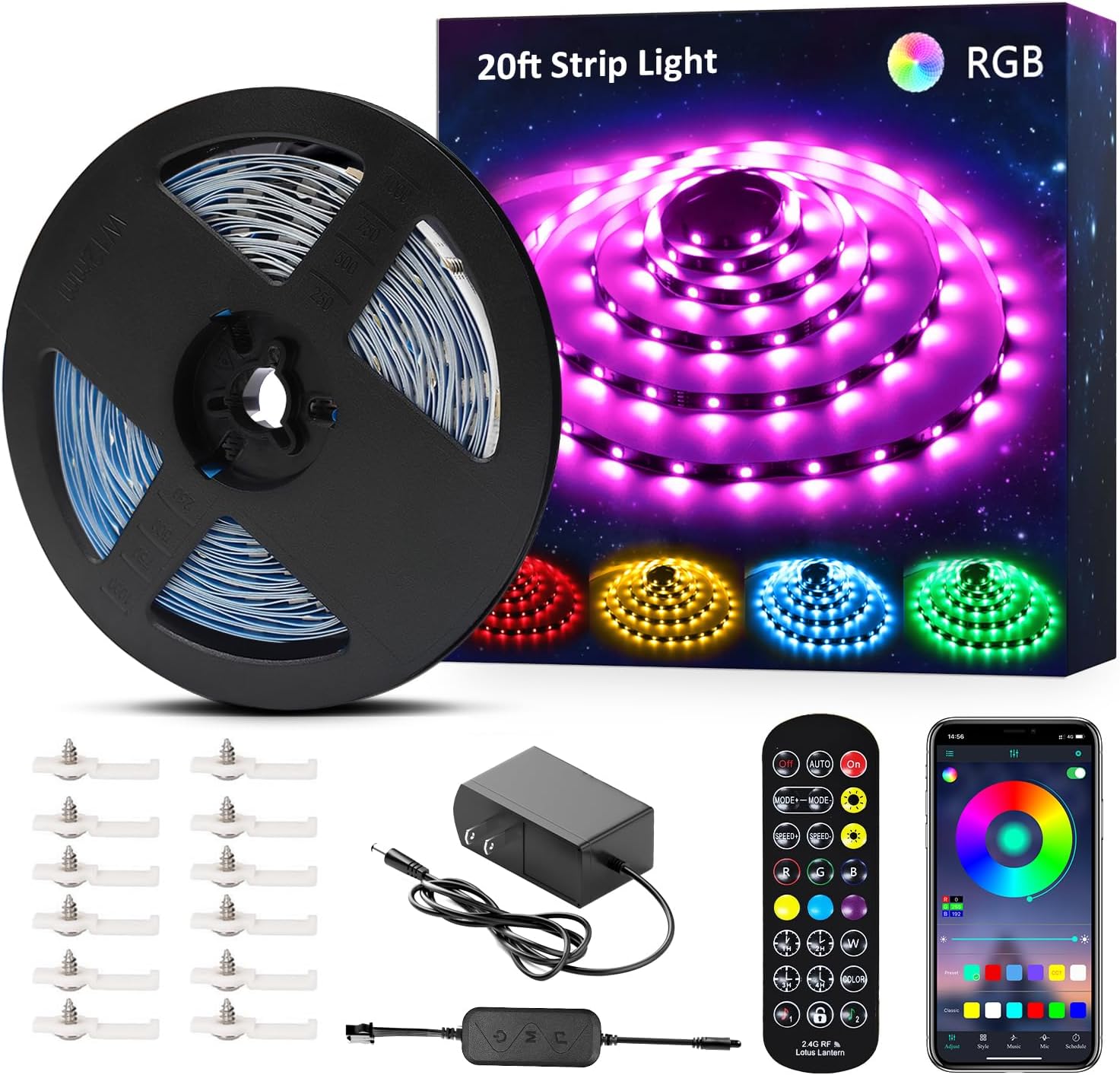 Novostella 40ft 12M RGB Strip Lights