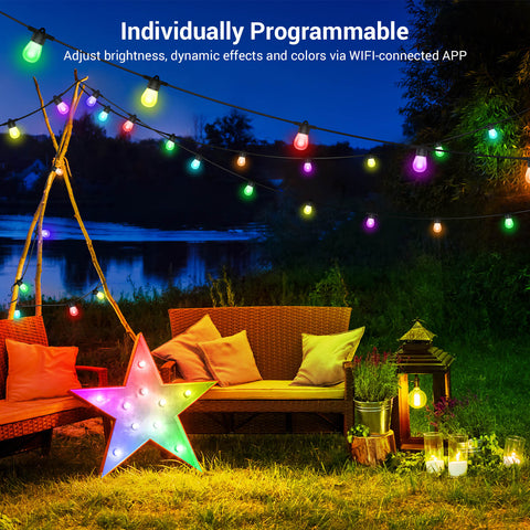 Black Wire S14 Waterproof Outdoor Indoor Camping LED String Light - China  LED Solar Christmas Light, LED String Lights
