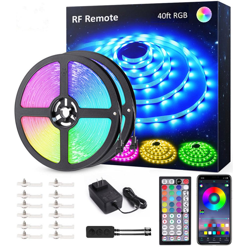 LED Interior Light 24-SMD RGB Multi-Color Remote Control, Pack of 2